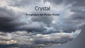  Presentation with rain sky - Theme consisting of stormy sky background and a light gray colored foreground