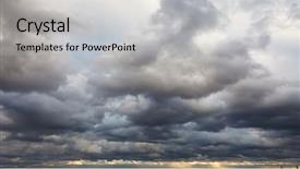  Presentation with weather - PPT theme featuring stormy sky background and a light gray colored foreground