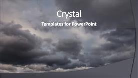  Presentation with stormy sky and dark clouds - PPT theme consisting of stormy sky background and a gray colored foreground