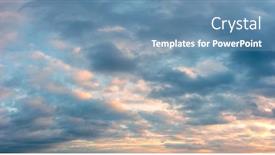  Presentation with pastel - Presentation with stormy-sundown-sky-overcast-clouds background and a teal colored foreground