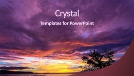  Presentation with philippines environment - Presentation theme consisting of stormy sunset in the philippines background and a violet colored foreground