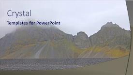  Presentation with iceland - Slide deck enhanced with stormy-volcanic-landscape-in-iceland background and a sky blue colored foreground