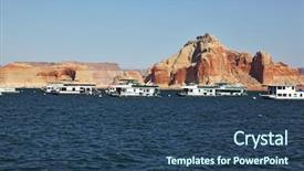  Presentation with sails sailing yacht catamaran sailing - Audience pleasing slide deck consisting of stormy waters of lake powell backdrop and a  colored foreground