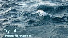  Presentation with ocean waves - PPT theme with giant glowing nebula space background background and a dark gray colored foreground