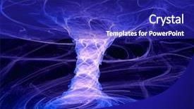  Presentation with tornado - Colorful presentation theme enhanced with stormy weather - blue energy tornado - high backdrop and a royal blue colored foreground
