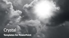  Presentation with weather - Beautiful slide deck featuring stormy weather - dark ominous clouds dramatic sky backdrop and a dark gray colored foreground