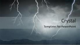  Presentation with weather - Amazing presentation theme having stormy weather - dramatic thunder background backdrop and a light gray colored foreground