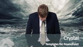  Presentation with storm - Amazing slides having stormy weather - ocean storm behind businessman backdrop and a dark gray colored foreground
