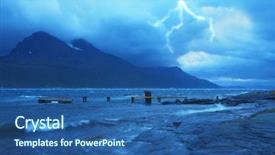  Presentation with storm - Theme with stormy weather - storm at sea norway background and a ocean colored foreground
