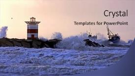  Presentation with weather storm - Colorful slides enhanced with stormy weather - storm at the north sea backdrop and a lemonade colored foreground