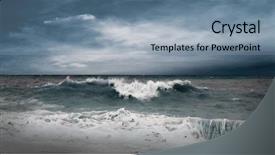  Presentation with jesus calm storm - Presentation with stormy weather - view of storm seascape background and a seafoam green colored foreground