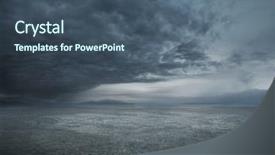  Presentation with weather - Slide deck enhanced with stormy weather and dark clouds background and a ocean colored foreground