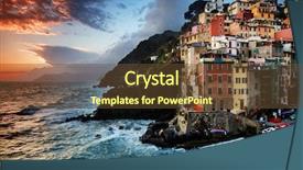  Presentation with weather storm - Theme having stormy weather in riomaggiore village background and a tawny brown colored foreground