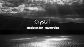  Presentation with weather - PPT theme with stormy weather over garda lake background and a dark gray colored foreground