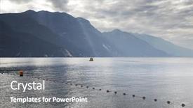  Presentation with weather - PPT layouts with stormy weather over garda lake background and a gray colored foreground