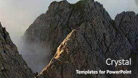  Presentation with weather - PPT layouts featuring stormy-weather-over-koenigsjodler-ridge background and a tawny brown colored foreground