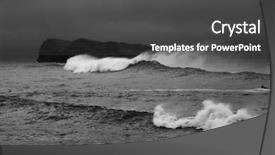  Presentation with weather - Presentation enhanced with stormy weather over the ocean background and a dark gray colored foreground