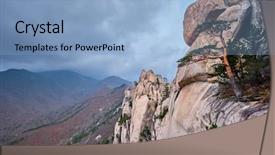  Presentation with rock stone - Slide deck featuring stormy weather seoraksan national park background and a light blue colored foreground