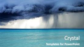  Presentation with rain - Amazing PPT layouts having stormy weather with rain backdrop and a teal colored foreground