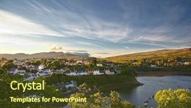  Presentation with scotland - PPT theme having storr on background isle background and a tawny brown colored foreground