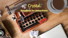  Presentation with note book - Beautiful presentation featuring story board - blank note book with typewriter backdrop and a tawny brown colored foreground