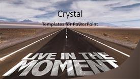  Presentation with live - Audience pleasing presentation design consisting of story board - live in the moment written backdrop and a light gray colored foreground