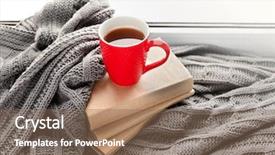  Presentation with story book - Cool new theme with story board - red cup of tea book backdrop and a violet colored foreground