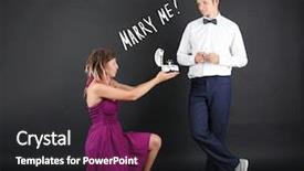  Presentation with black woman - PPT theme enhanced with story board - romantic woman proposing background and a dark gray colored foreground