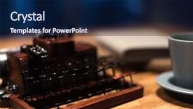  Presentation with story - Amazing slides having story board - typewriter with a cup backdrop and a navy blue colored foreground