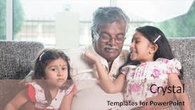  Presentation with story book - Slides enhanced with story book together happy india background and a coral colored foreground