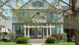  Presentation with old house - Slide deck featuring story green walking - large old urban house background and a gray colored foreground