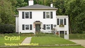  Presentation with michelle obama white house - Presentation theme enhanced with story green walking - white stucco house with backyard background and a tawny brown colored foreground