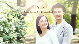  Presentation with couple - Slides with story green walking - young couple of hipsters having background and a  colored foreground