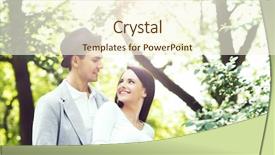  Presentation with relationship - Theme consisting of story green walking - young couple of hipsters having background and a  colored foreground