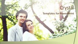  Presentation with broken relationship fixing a concept - PPT theme enhanced with story green walking - young couple of hipsters having background and a  colored foreground