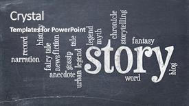  Presentation with story - Amazing PPT layouts having story legend and myth backdrop and a dark gray colored foreground