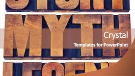  Presentation with story - Amazing PPT theme having story myth legend word abstract backdrop and a coral colored foreground