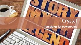  Presentation with storytelling - Audience pleasing slide deck consisting of story myth legend word abstract backdrop and a coral colored foreground