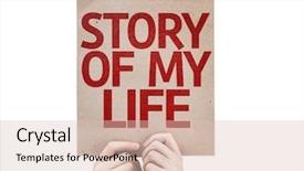  Presentation with life story - Cool new presentation with stadium message - story of my life card backdrop and a lemonade colored foreground