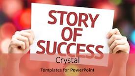  Presentation with story - Slides with story of success card background and a coral colored foreground