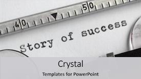  Presentation with story - Slide deck featuring story of success written background and a light gray colored foreground
