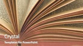  Presentation with open book magic lights - PPT theme featuring story telling - open book isolated on white background and a red colored foreground