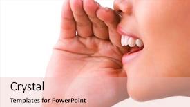  Presentation with news - Amazing slides having story telling - woman spreads news backdrop and a lemonade colored foreground