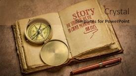  Presentation with journal - Presentation theme having story-the-structure-we-use background and a coral colored foreground