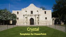  Presentation with san antonio - Beautiful theme featuring historic alamo in san antonio backdrop and a tawny brown colored foreground