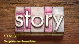  Presentation with wood rustic - PPT theme with story-word-abstract-in-gritty background and a tawny brown colored foreground
