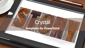  Presentation with digital printing - PPT theme featuring narrative - story word in vintage letterpress background and a tawny brown colored foreground