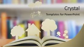  Presentation with story book fantasy - Theme enhanced with story writing - book of fantasy stories background and a light gray colored foreground