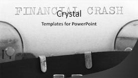  Presentation with crash - Colorful presentation design enhanced with story writing - financial crash printed backdrop and a  colored foreground