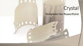  Presentation with film - Beautiful PPT layouts featuring storyboard - pieces of film backdrop and a lemonade colored foreground